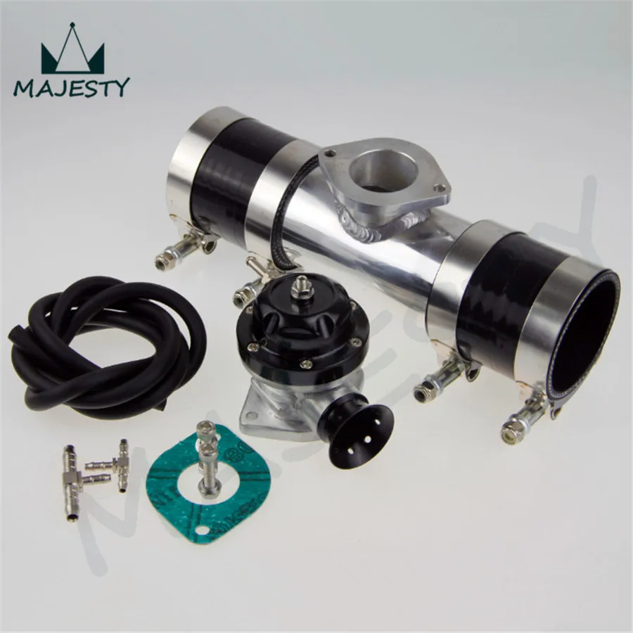 Фланцевая труба 30psi TS BOV turbo + 2 дюйма 50 мм черных силиконовых шланга 4 зажима|flange pipe|4
