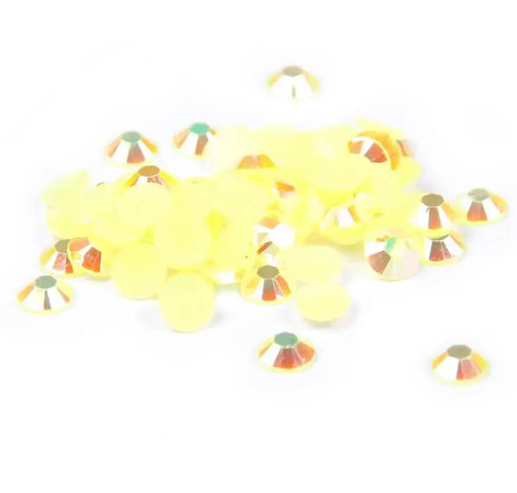 Блестящий желтый желеобразный бисер 2 мм 3 4 5 6 цветные стразы из смолы ручная