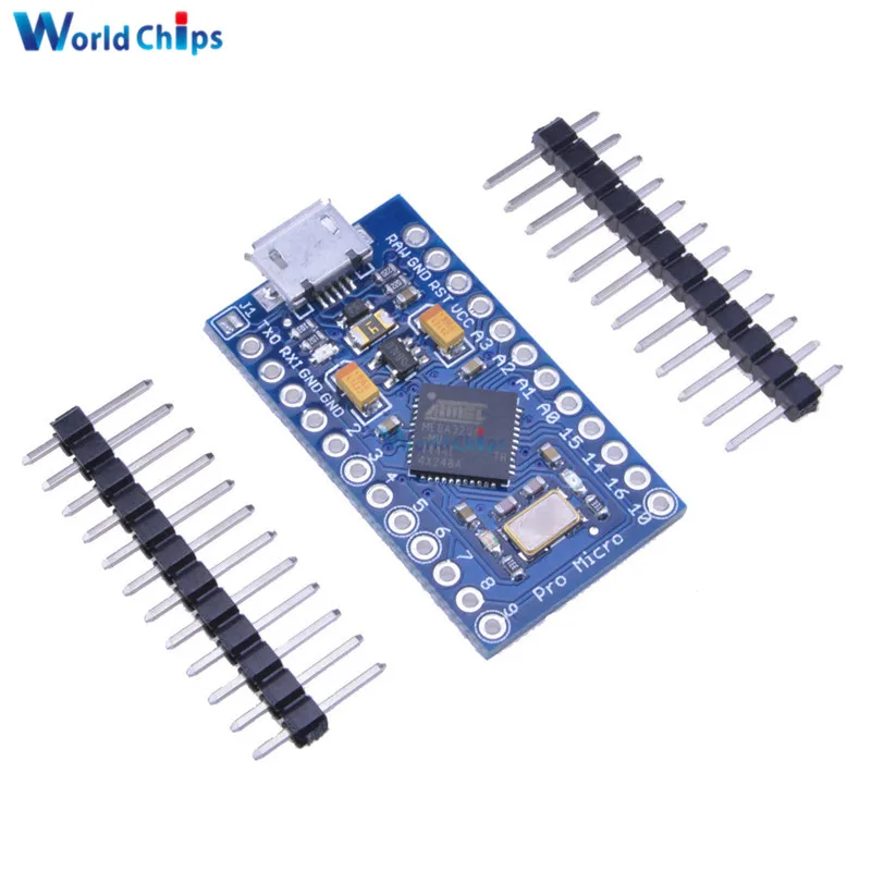5 шт. Pro Micro USB ATmega32U4 3 V 8 МГц Доска модуль для Arduino ATMega 32U4 контроллер Pro-Micro заменить