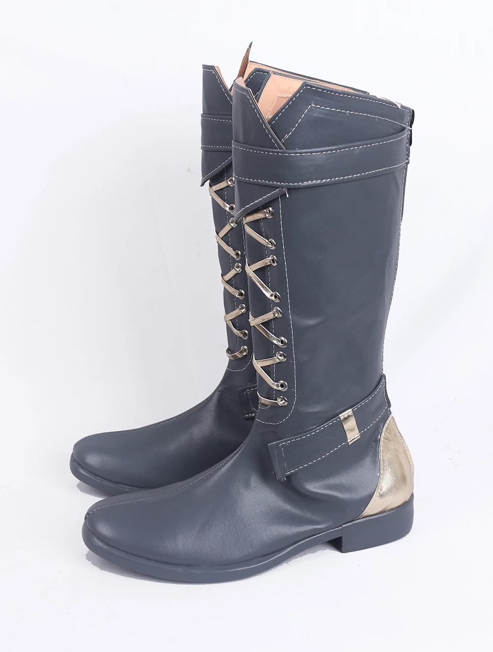 

Ashe Elizabeth Caledonia Calamity Grey Cosplay Boots OW Shoes Custom Made