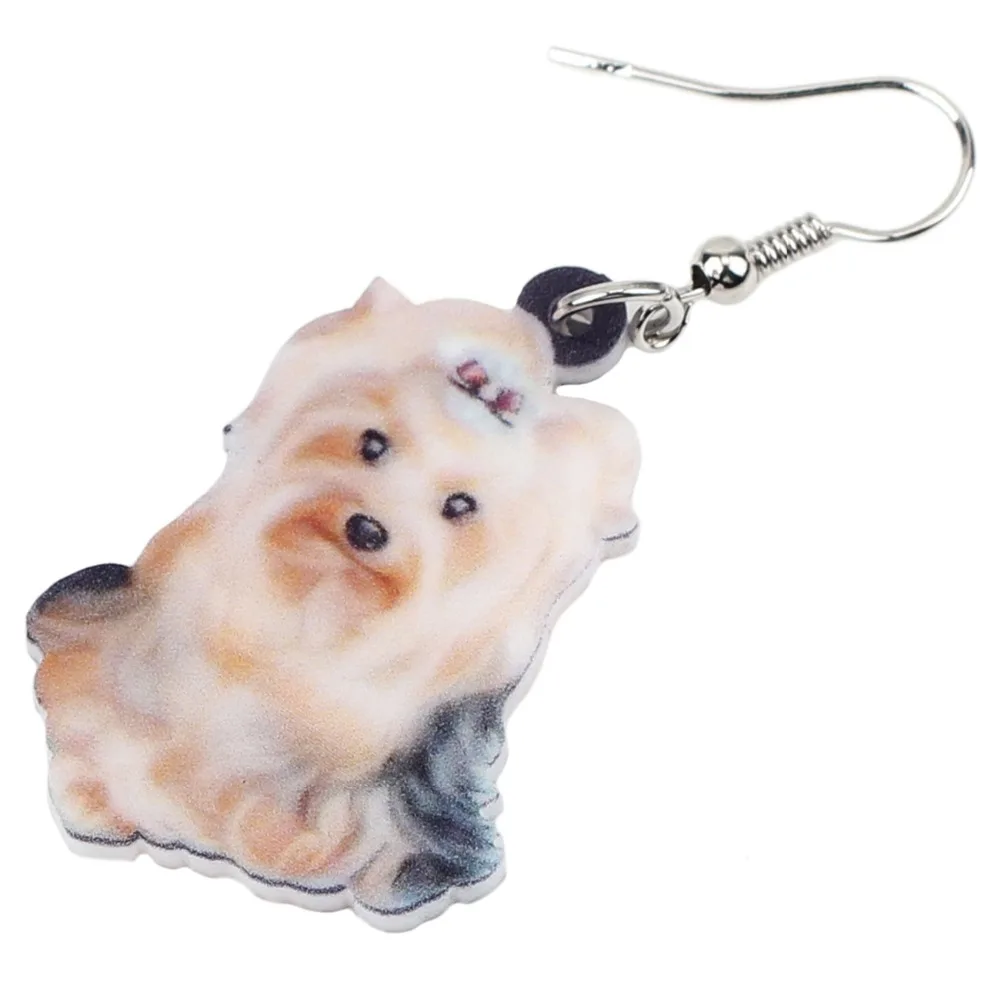 Акриловые Мультяшные висячие серьги WEVENI в виде йоркширского терьера дешевые