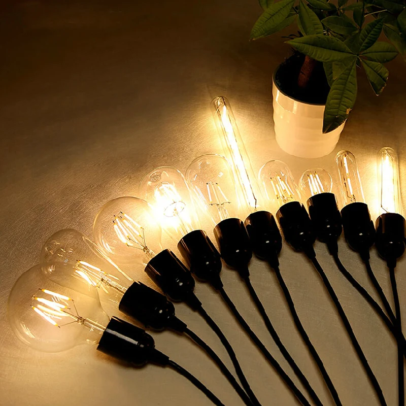 5 шт. винтажная Ретро лампа светодиодный Эдисон накаливания лампочка 2 Вт 4 6