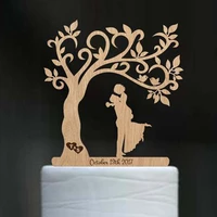 personalized wedding rustic cake topper custom wood cake topper mr mrs bride groom tree wedding topper last name wood