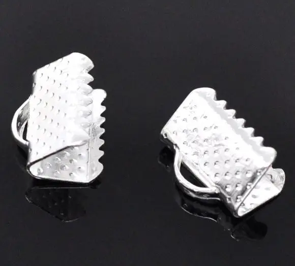 

Серебряные украшения DoreenBeads текстурированные концевые колпачки Обжимные бусины 10x8 мм, продается в упаковке 200