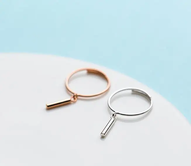(Так тонкий) size5.25-Size5.5 Мода 1 шт. REAL.925 стерлингового серебра fINE jEWELRY прямо бар