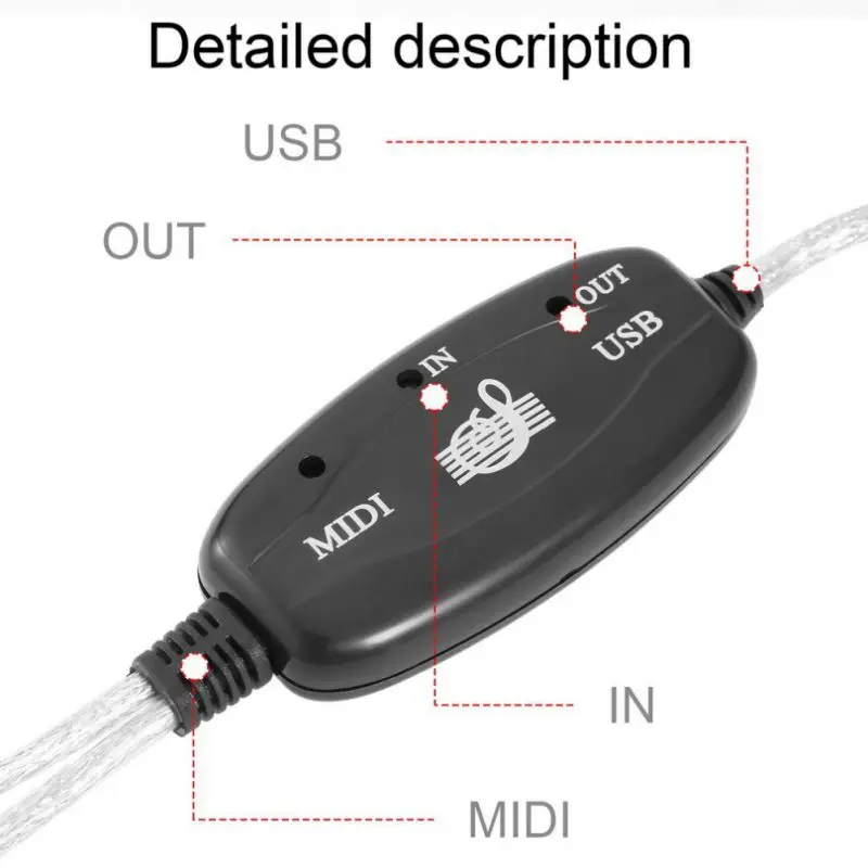 MIDI USB кабель питание электронная клавиатура музыкальный адаптер конвертер шнур