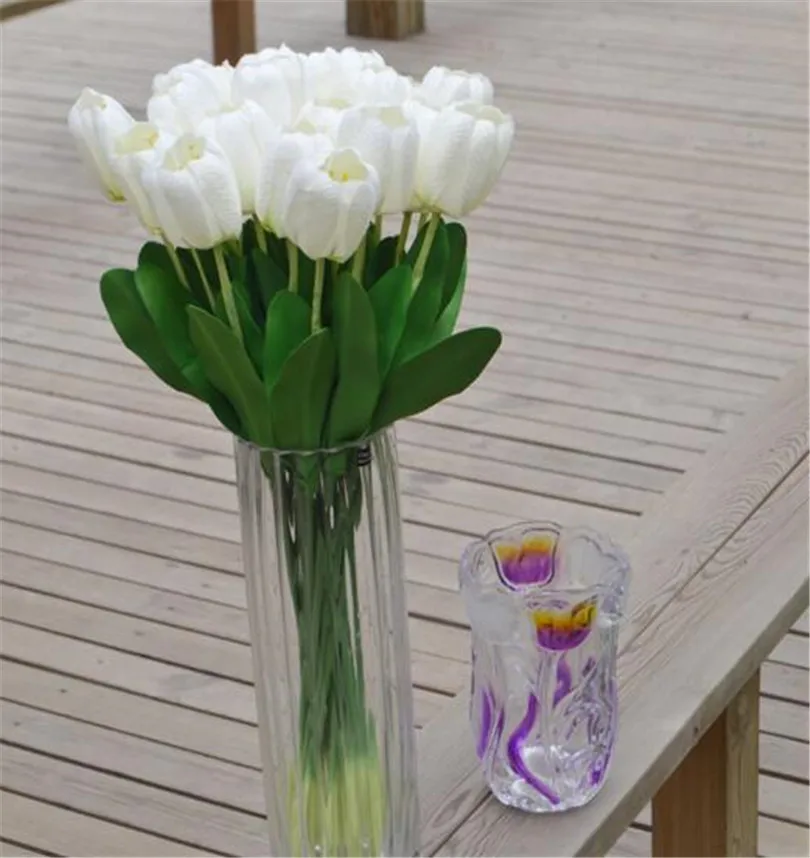 32p искусственный тюльпан одна голова за штуку цветок куст букет свадебные