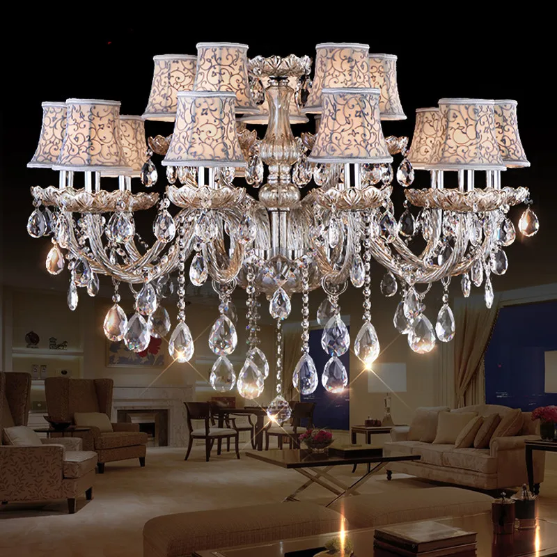 Современные светодиодные хрустальные люстры для кухни гостиной спальни серые К9