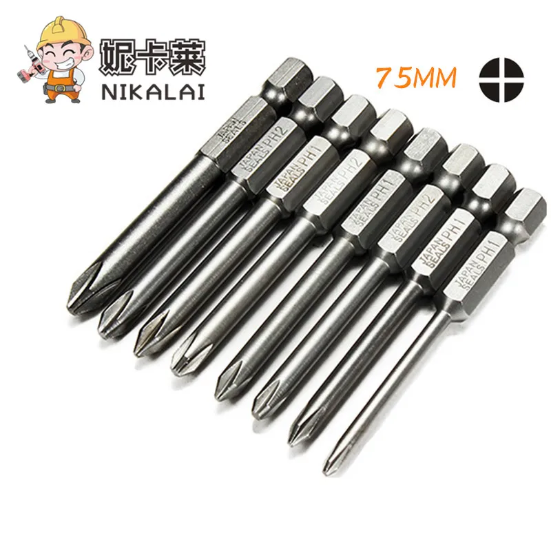 Новинка 8 шт. магнитная длинная Шестигранная отвертка с поперечной головкой