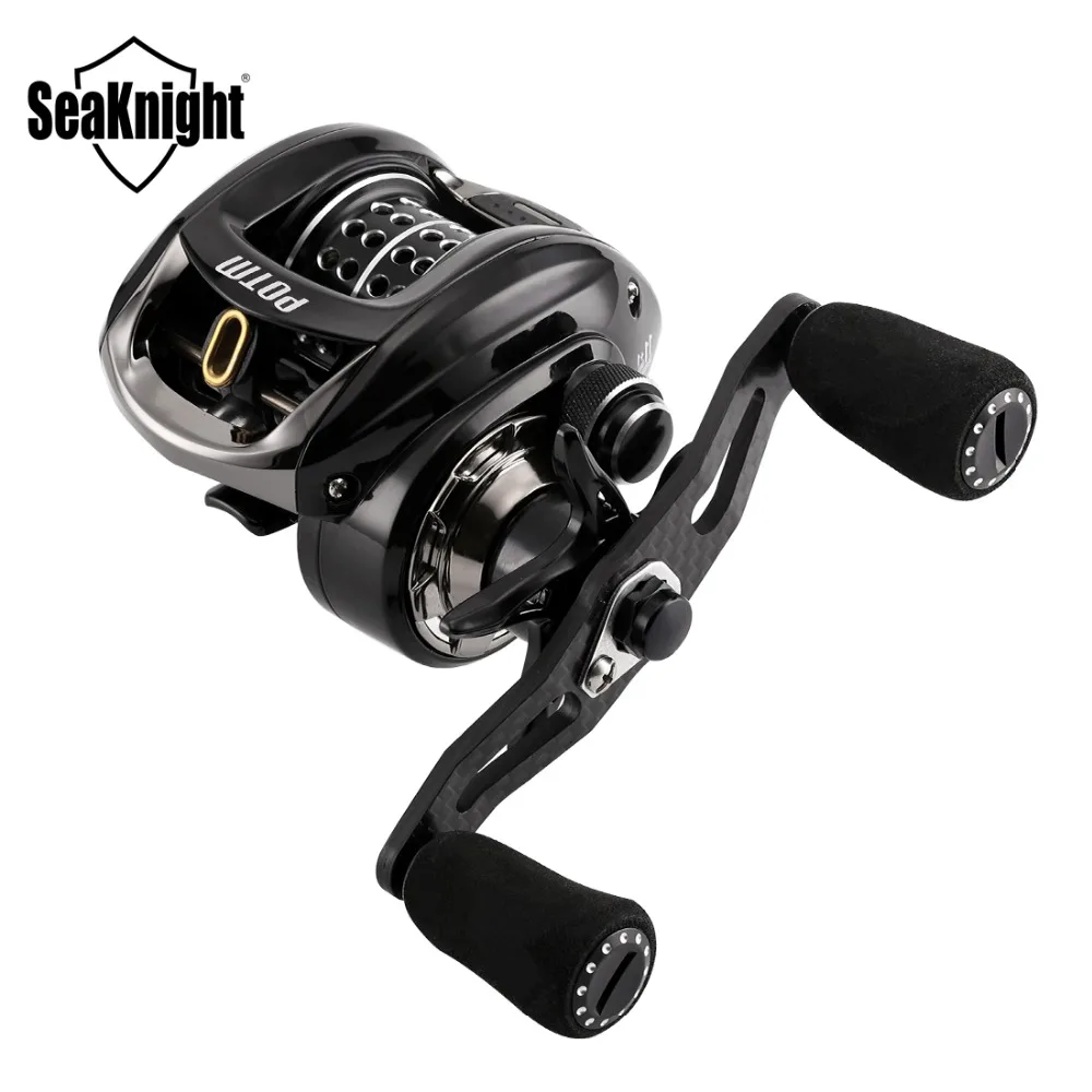 

POTM 7.6:1 155g C60 Carbon Fiber Baitcasting Fishing Reel Ultra-Light Shallow Spool Fishing Reel Long Casting