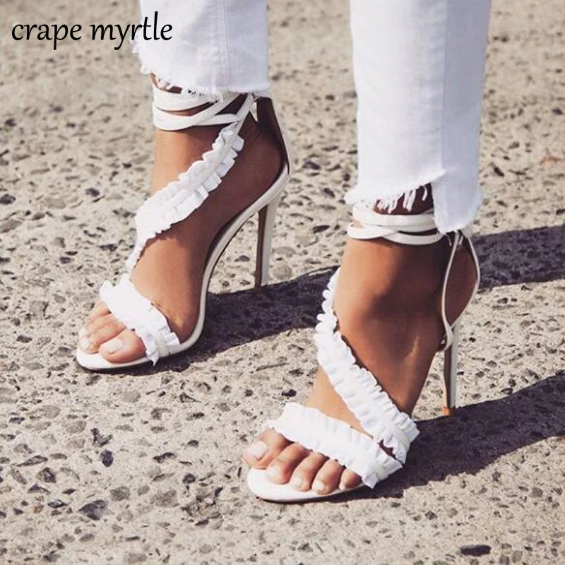 Сандалии гладиаторы женская пикантная обувь на высоком каблуке для вечеринок