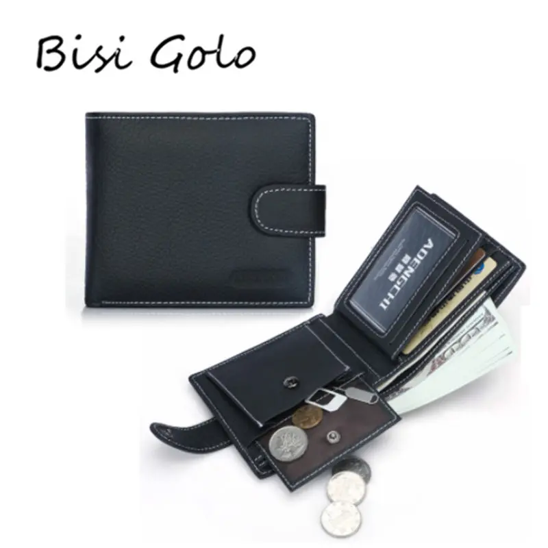BISI GORO/2019 г. новые туфли из натуральной кожи Для мужчин кошельки RFID Блокировка