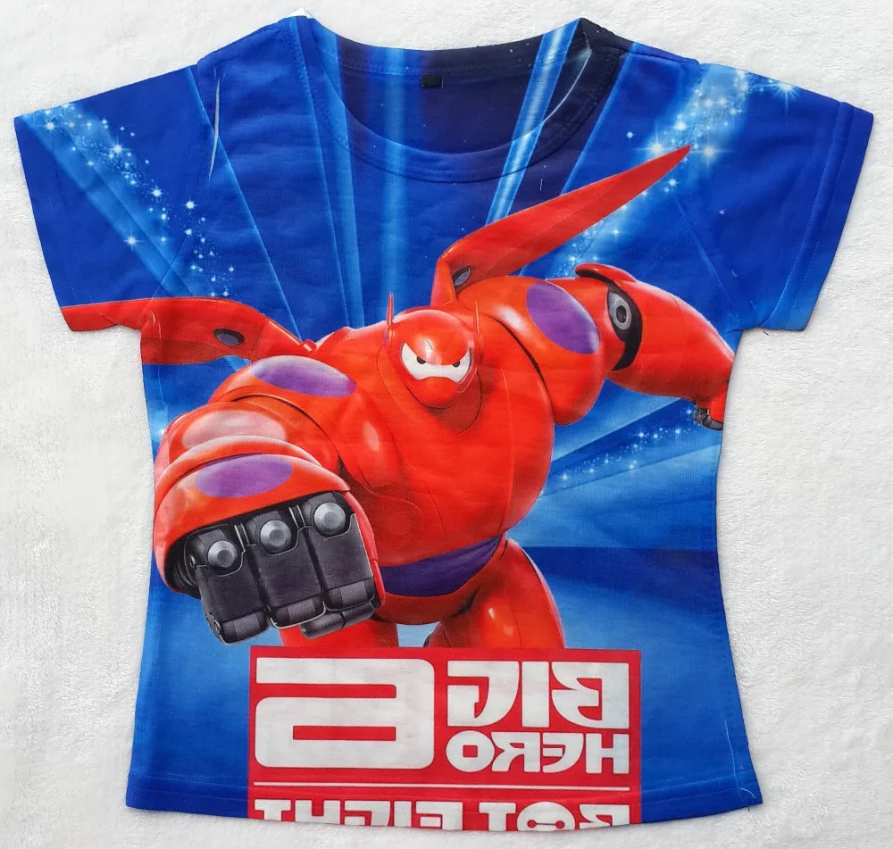 Новая детская футболка 2015 с принтом Город героев футболки для мальчиков и