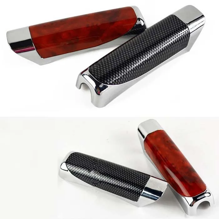 rete Universal Car Handbrake Grip Covers Sleeve Wood Texture ABS Plastic Plating Auto Interior Decor Cover Wh | Автомобили и
