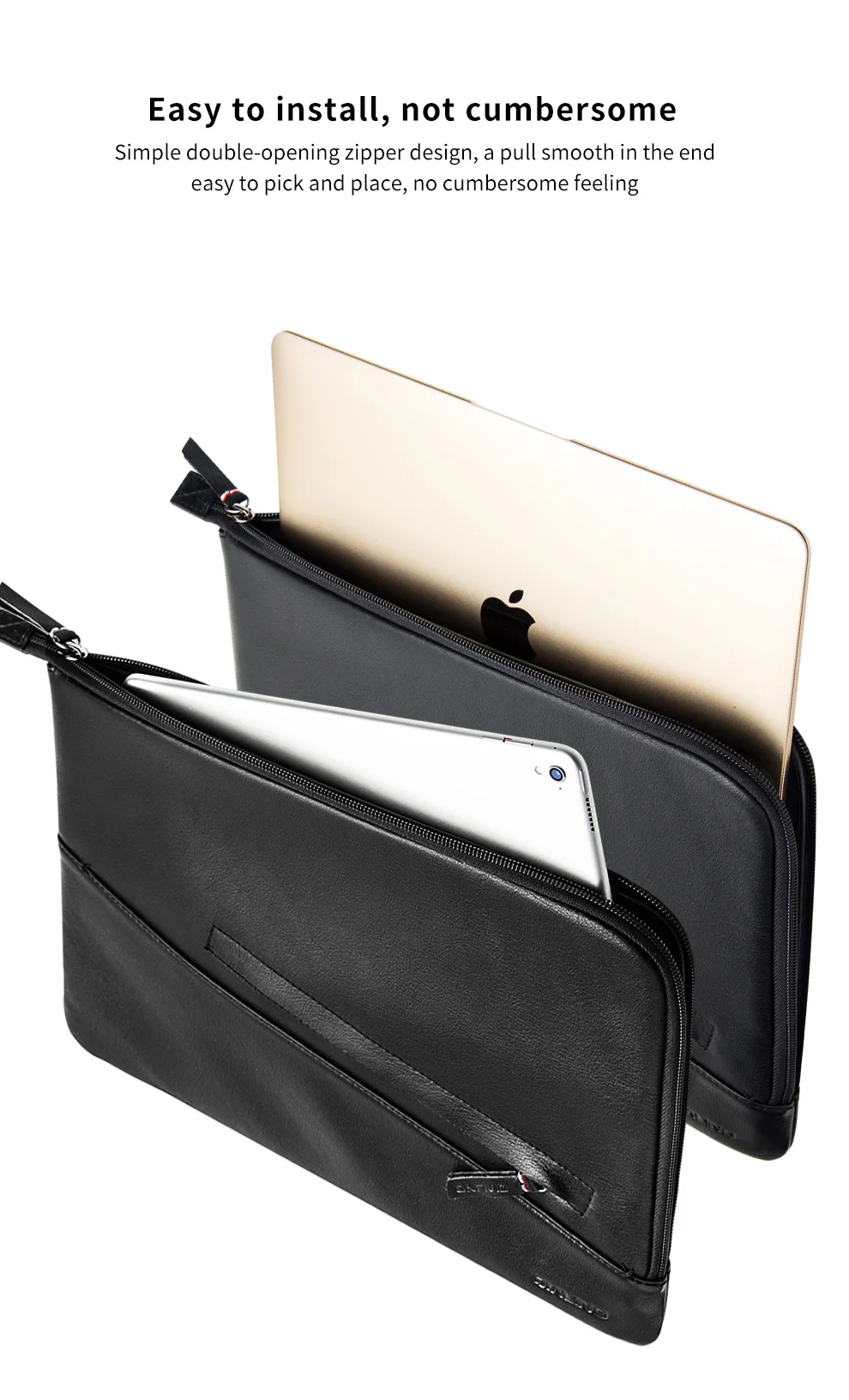 QIALINO модный Ультра тонкий бизнес стиль коровья кожа сумка для Apple iPad Pro 12,9 Роскошный тонкий чехол ручной работы для iPad Pro 12,9
