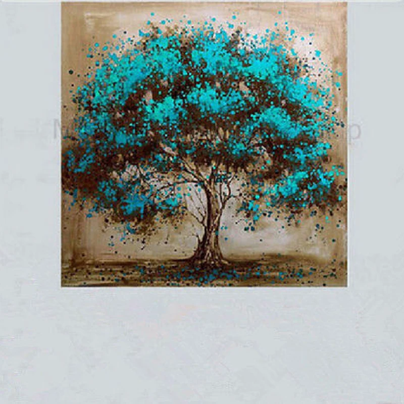 

Modern Hand-painted Abstract Oil Painting "Tree" Wall Art On Canvas No Frame Decorative Pictures Landscape Painting Home Decor