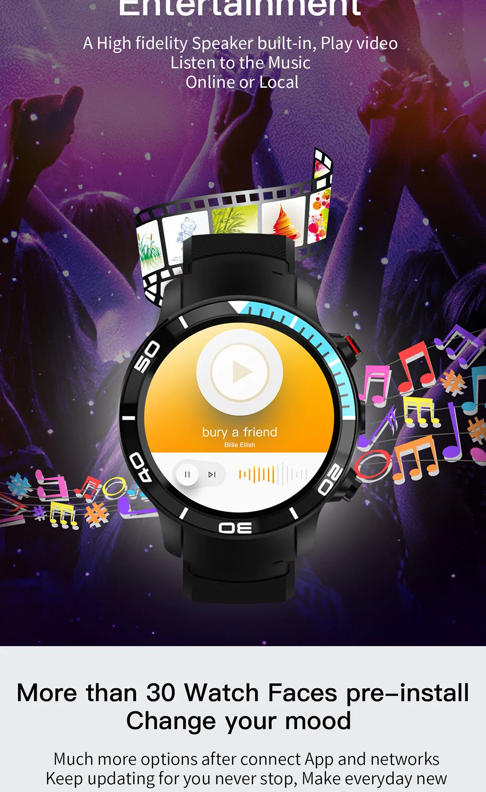 Interpad Android 7,1 OS Смарт часы для мужчин 4G gps wifi Smartwatch 1 ГБ 16 ГБ MTK6739M для xiaomi huawei Apple iphone телефон часы