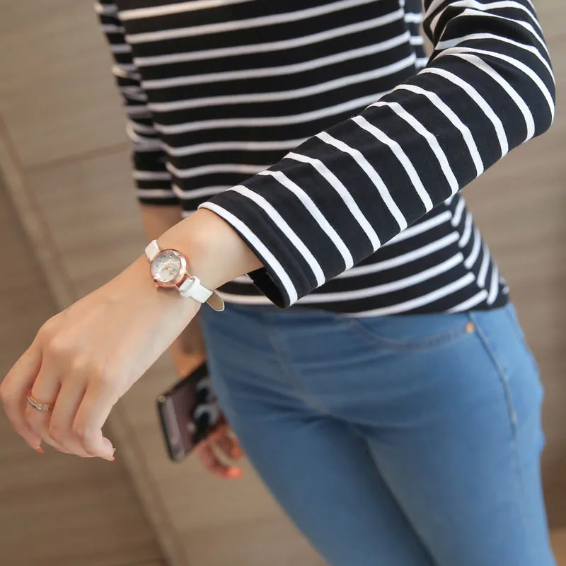 2020 Новое поступление осень весна женские черные красные футболки топы с круглым