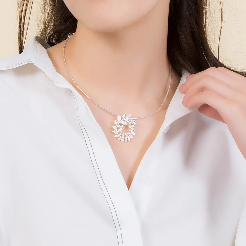 Sa silverage 925 Серебряная чокер подвеска подвески кулоны ива колье Цепочки и ожерелья