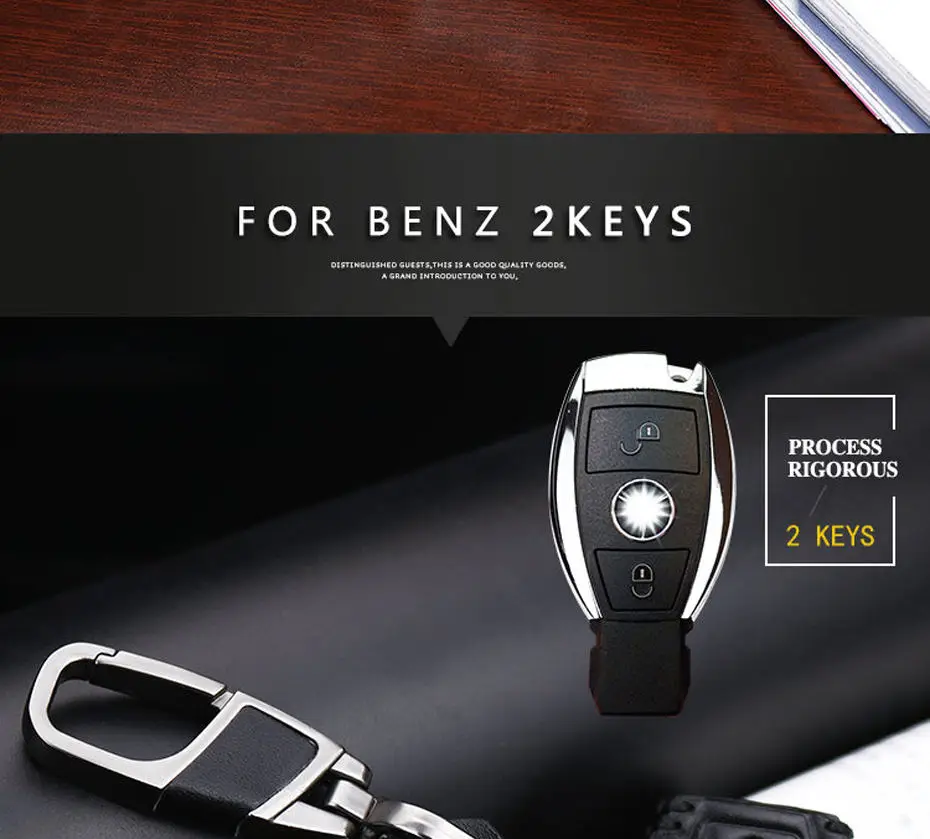 KUKAKEY Чехлы для автоключей для Аксессуары для ключей зажигания mercedes benz W203 W210 W211 W124 смарт-2/3 из натуральной кожи с украшением в виде пуговицы; ключ крышка брелок в виде ракушки