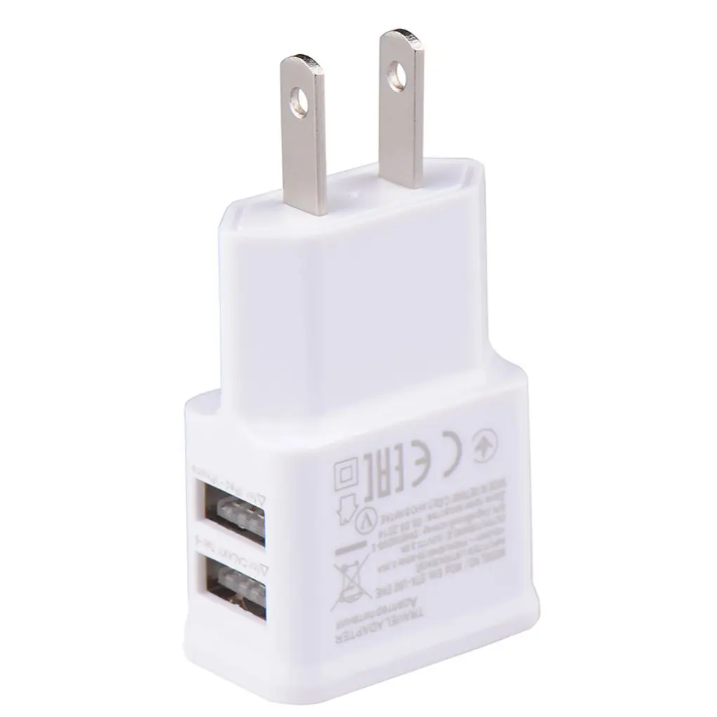 5V 2A EU Plug 2 USB адаптер, настенное зарядное устройство для мобильного телефона, микро-зарядное устройство для samsung - Тип штекера: US White