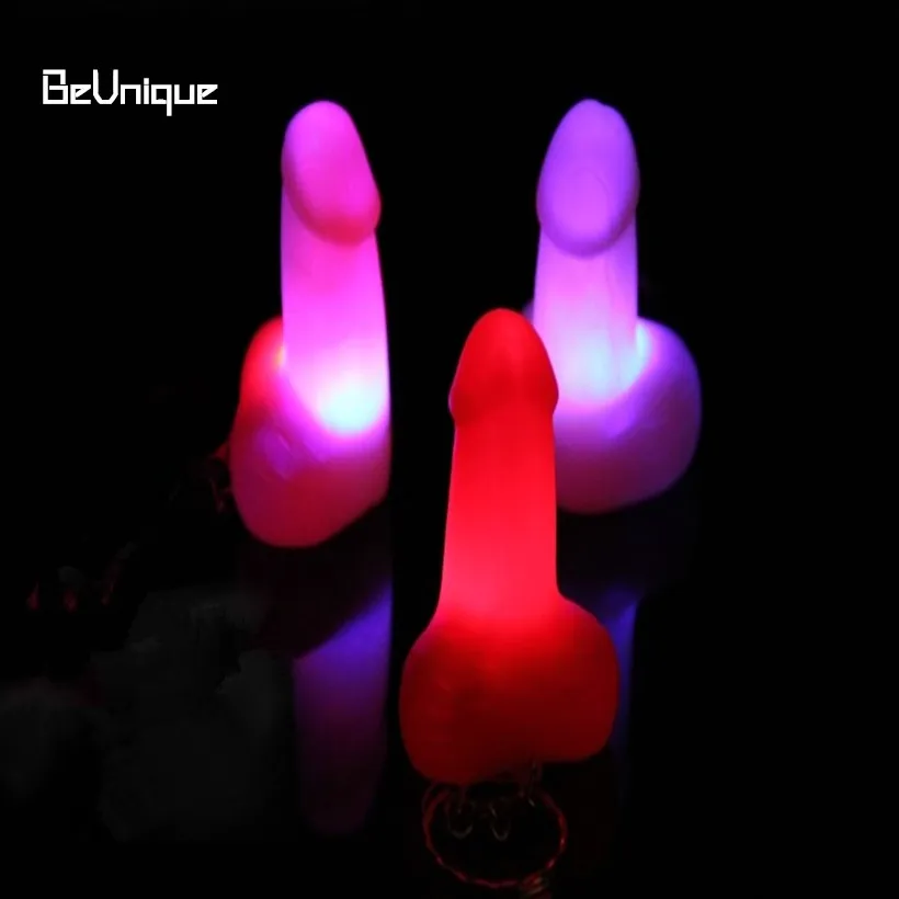 Сенсорная мигающая застежка для ключа взрослых новинка мужской пенис брелок со