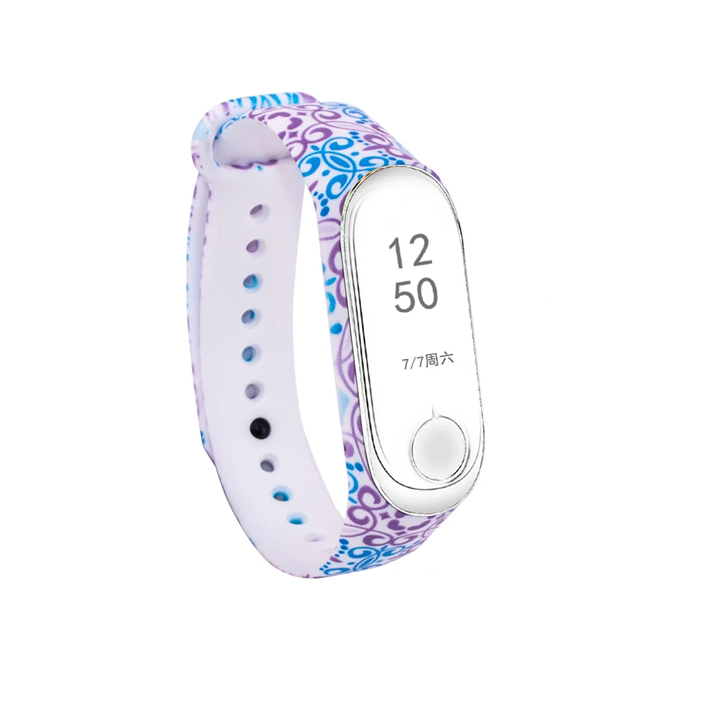 Ремешок для Xiaomi Mi Band 3 4 ремешок часы силиконовый mi band браслет аксессуары цветной