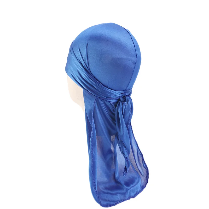 Детская шелковистая бандана Durags тюрбан шапка для мальчиков шелковая шапочка с