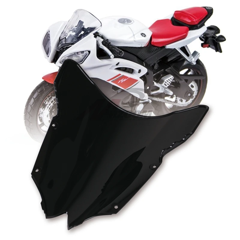 Черный ветровое стекло двойной пузырь для Yamaha YZF600 R6 2008 2009 2010 2012 2013 2014 2015 2016 2017 |