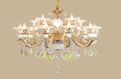 15 lights Современные висит люстры гостиной столовой хрустальная люстра светодиодные фонари chrome люстры Современные хрустальные освещения Люстры для кафе и ресторанов светильники для кухни потолочные Светильник подвесной - Цвет абажура: 15 lights