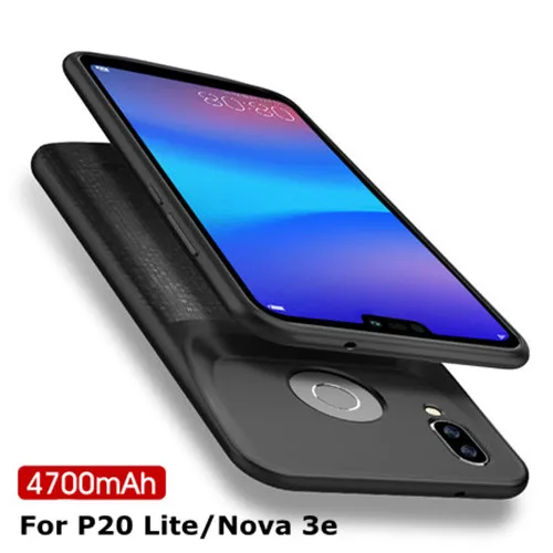 4700 for Nova 3e Мягкий чехол-накладка для huawei Honor 10, 9, 8 Lite, 7X, 8X, чехол Carregador, внешний аккумулятор, Carregamento, для huawei P20 Lite, Nova 3e - Цвет: 4700 for Nova 3e
