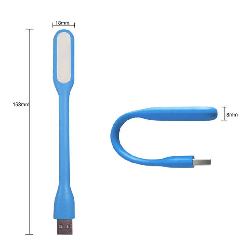 Гибкий светодиодный ночник миниатюрная Настольная лампа с USB разъемом ручной
