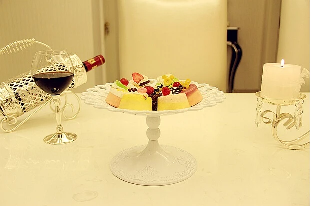 White metal plate fruit cake West Point baking tray Home Decoration wedding party supplies decorative bowl SG088 | Дом и сад