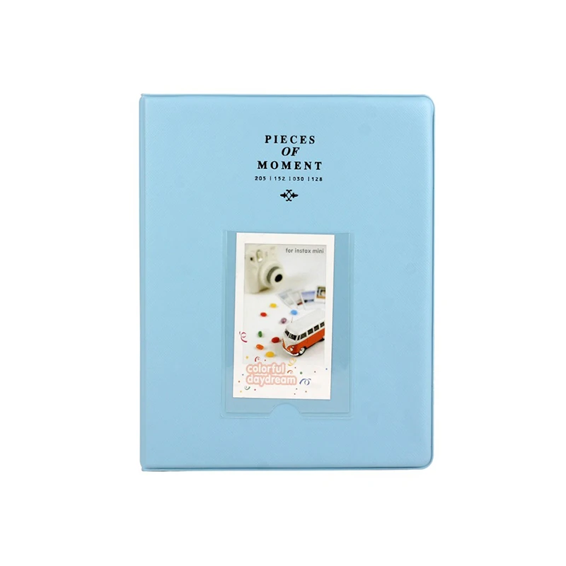 Light blue 128 карманов фотоальбом мини мгновенный чехол для хранения фотографий для Polaroid Fujifilm Instax Mini 8+ 9 Instax фотоальбом - Цвет: Light blue