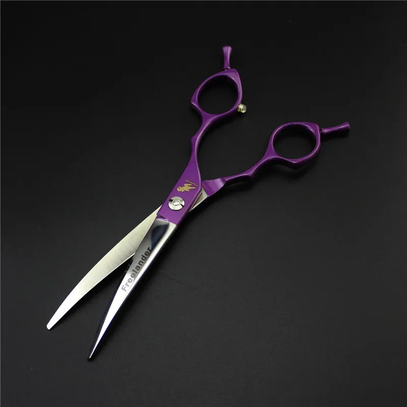 purple curved no bag 6,5 дюймов ножницы для домашних животных изогнутые ножницы для стрижки собак/ножницы для стрижки волос инструмент для стрижки волос tijeras peluqueria professional - Цвет: purple curved no bag