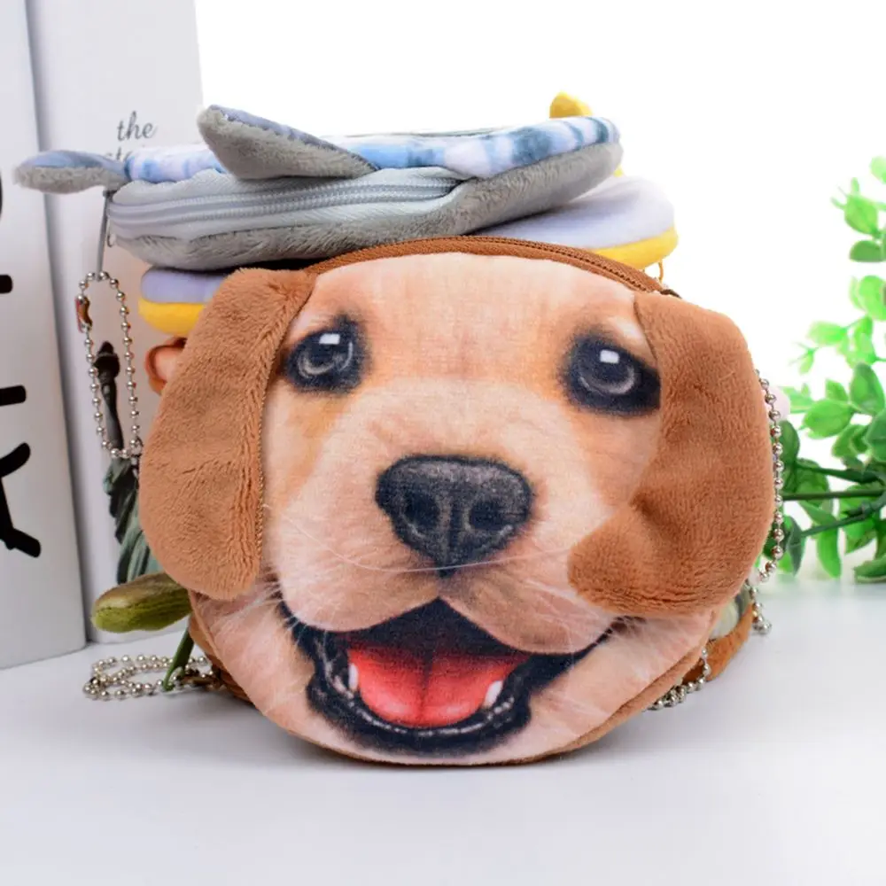 B 1 шт., новинка, сумка для монет, кошелек, Дамский, 3D принт, кошки, собаки, большое лицо, для изменения, модный, милый, маленький, на молнии, кошелек, кошелек, сумка - Цвет: B