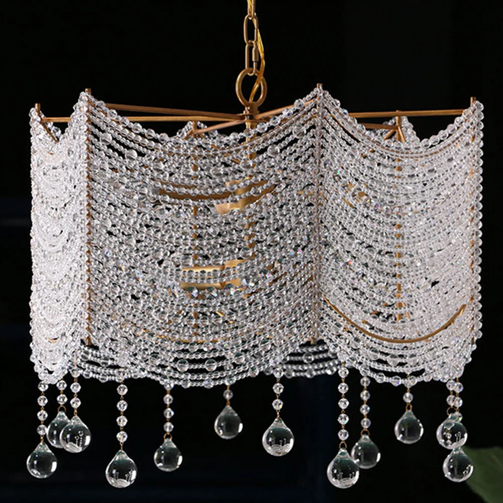 HAIXIANG Modern Iron K9 Crystal Chandeliers 3&amp6 lights Luxury Pendant Lamps Decorative Lighting Living Room Bedroom E14 LED | Лампы и