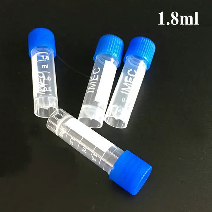 100pcs/lot 1.5ml 1.8ml 5ml 10ml Graduated Plastic Cryovial Tubes Cryo Freezing Tube pipes With Screw Cap | Канцтовары для офиса и