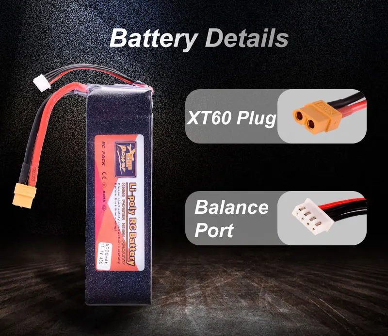 Сменный аккумулятор Lipo Zop 11 1 В 45c 6000 мАч 3s для гоночного автомобиля квадрокоптера