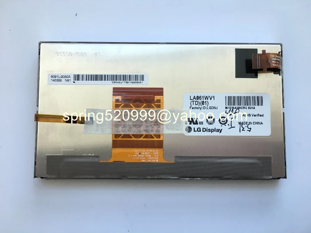 Новый ЖК дисплей LA061WV1(TD)(01) экран + сенсорная панель для Toyota Camry RAV4 автомобильная DVD