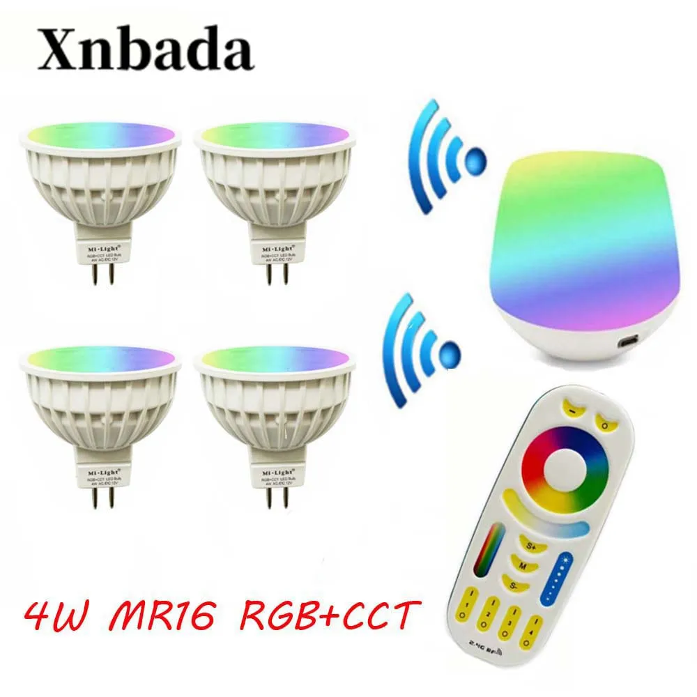 Mi светильник MR16 4 Вт Светодиодная лампа RGB + CCT пульт дистанционного управления IBX1