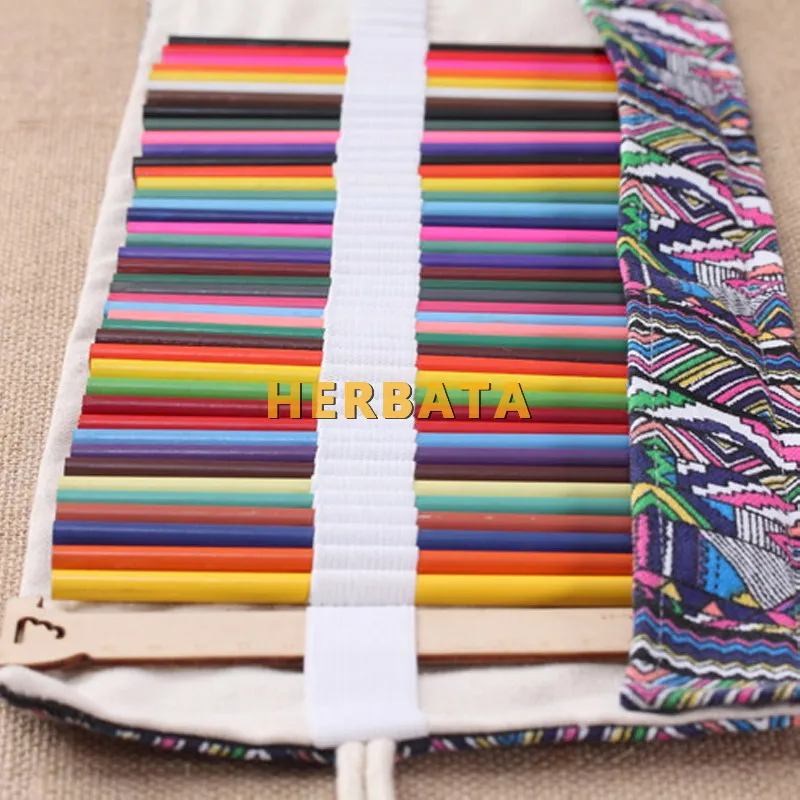 Пенал тканевый для карандашей с 36/48/72 отверстиями 1955|pencil box school|pencil casematerial escolar |