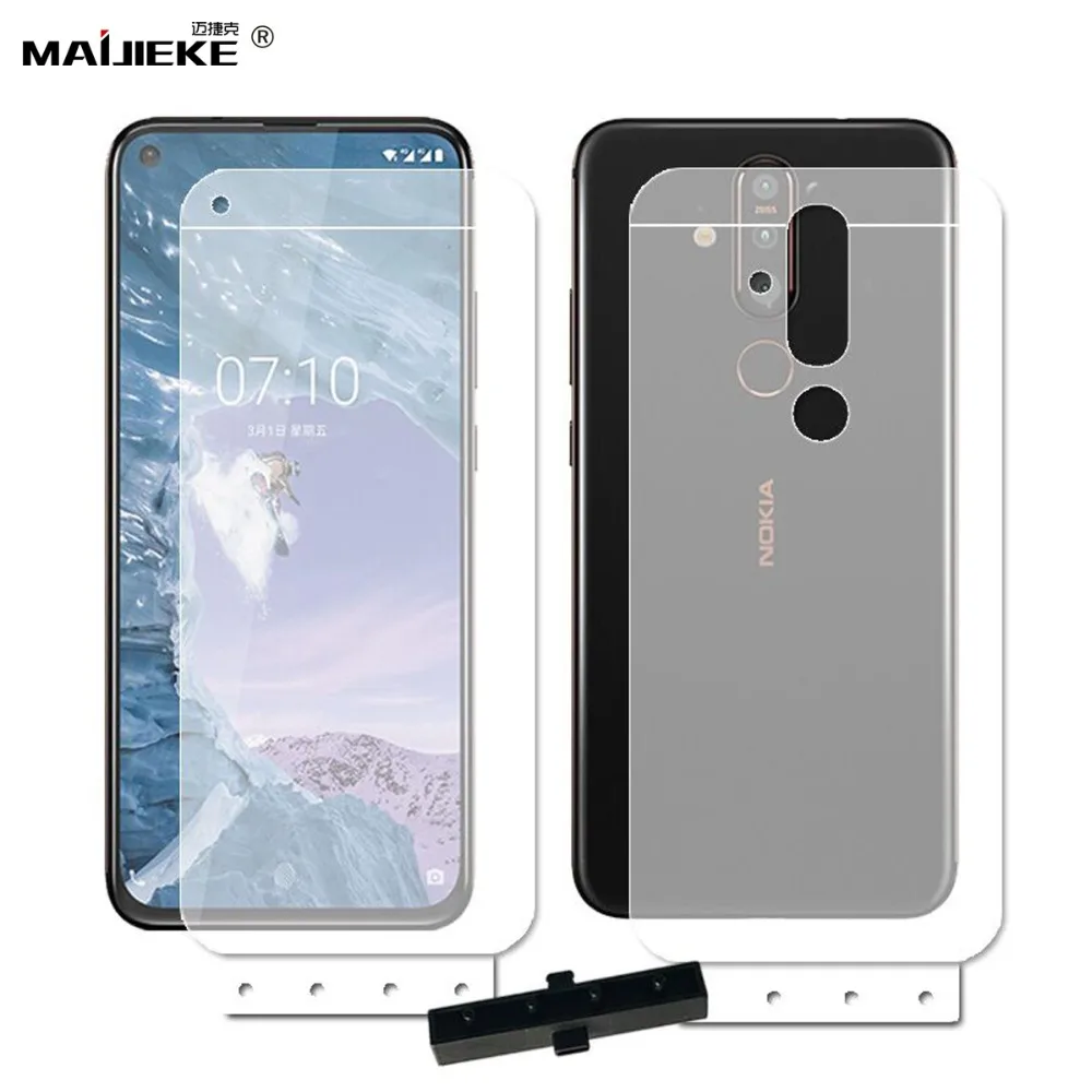 2 шт. 6D мягкая HD Передняя и задняя Гидрогелевая пленка для Nokia X71 X 71 полное покрытие