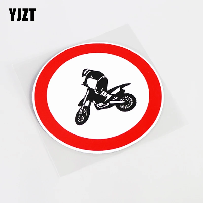 

YJZT 12.5CM*12.5CM Warning Mark Motorcycle Car-styling Car Window Sticker Decal PVC 13-0829
