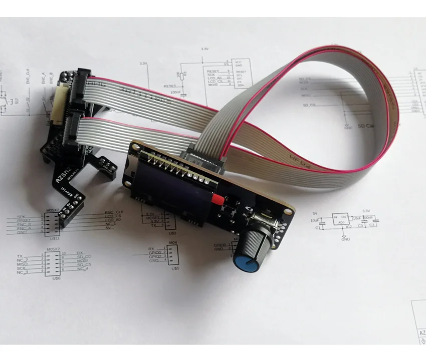 AZSMZ 12864 OLED Wi Fi ESP3D TF карта 3D принтер умный контроллер панель управления для Mini smart