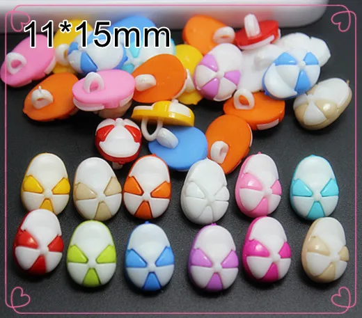 100 шт. милые Разноцветные Милые спортивные шляпы пластиковые кнопки 1 отверстие