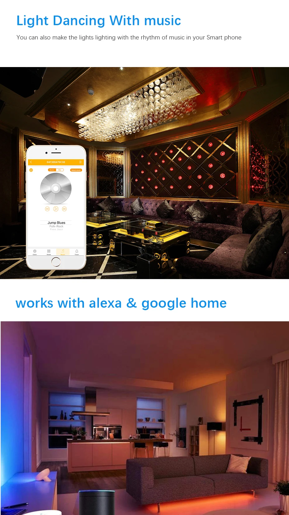 DC12V 5050 SMD RGB WI-FI Светодиодные ленты 5 м Smart ленточный светильник Magic Home приложение Google дома Alexa Беспроводной Управление ТВ свет