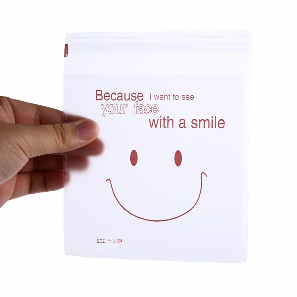 Нет 200 шт милый смайлик упаковочная сумка пищевая посылка самоклеющиеся печенье