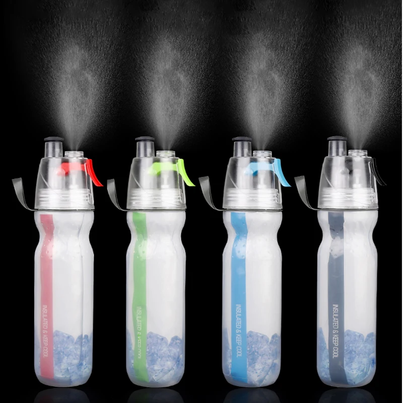 Портативная двухслойная Спортивная бутылка для напитков воды с холодной