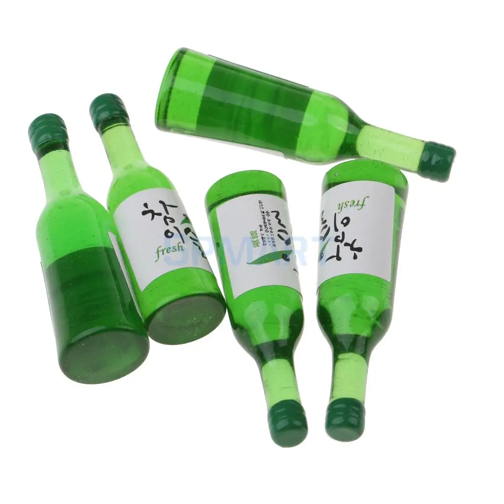 MagiDeal 5 шт. 1/12 масштаб Shochu бутылки модели продуктов для кукольного домика кухни